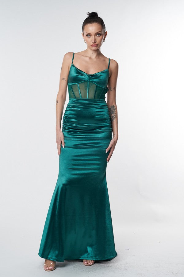 Enchanted Green Goddess Corset Dress