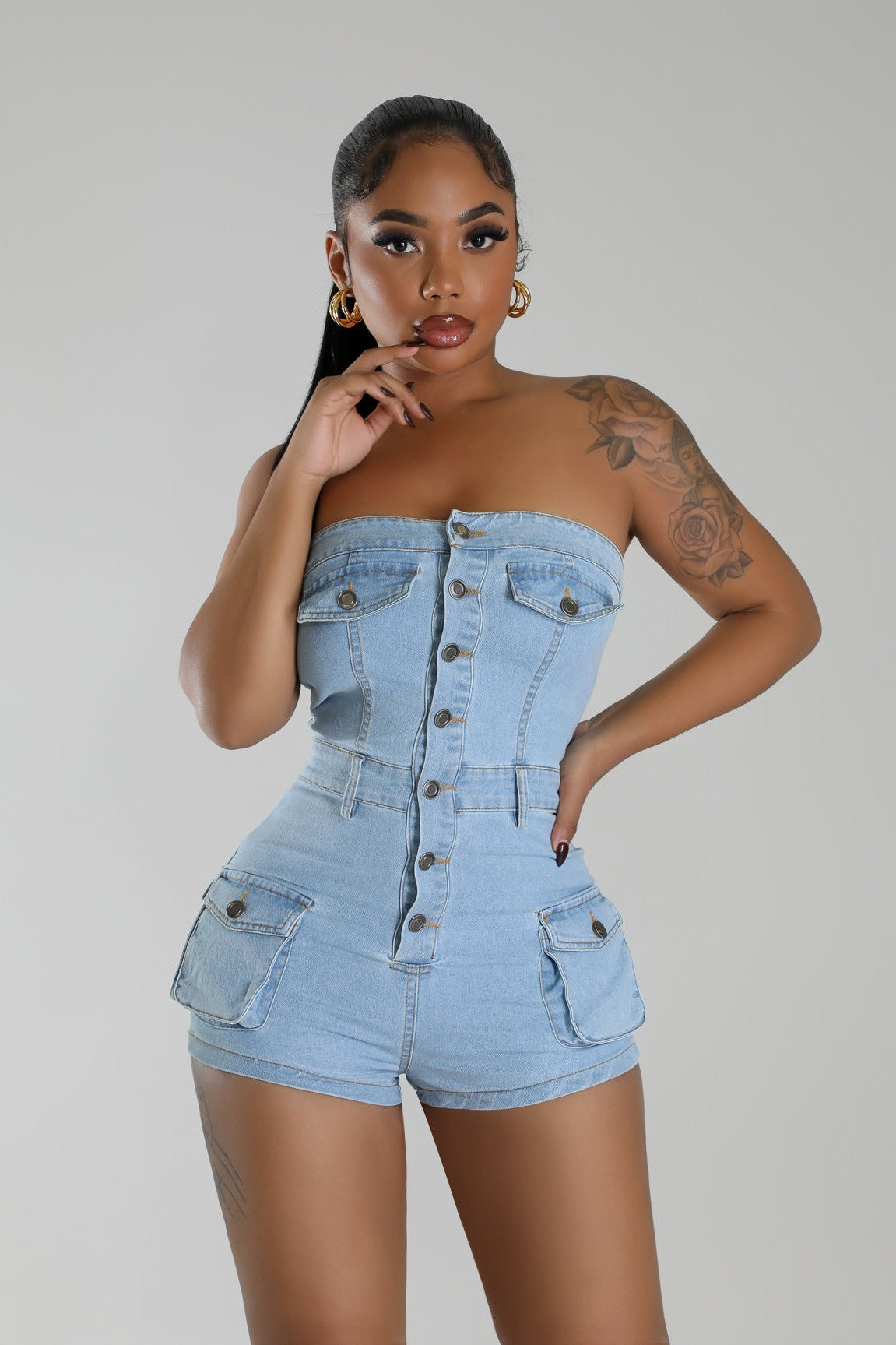 Adventure Ready Denim Romper